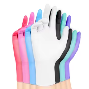 Guantes Negros de Vinilo y Nitrilo, Talla M, Sin Polvo, Protección Quirúrgica - Product Image 2