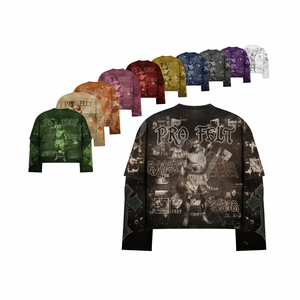 Double Layer Short Sleeve 100% Cotton Men's Custom Made T-shirt Hip Hop Style Trendy OEM ODM Breathable 300g - Product Image 1