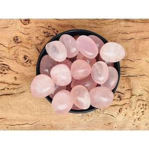 Piedras de Cuarzo Rosa Talladas y Pulimentadas de 20-30 mm, Venta al por Mayor, Forma Irregular, Reiki, Feng Shui, Amuleto, Ágata Aashim, Origen Gujarat - Product Image 6