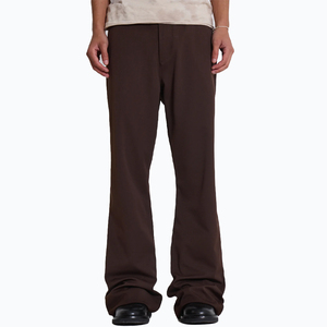 Custom OEM <b>Flare</b> Trousers for <b>Men</b> Outdoor Streetwear Cotton Black Blank <b>Men</b> Flared Pants - Product Image 3