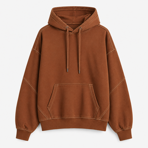 Sweat à capuche thermique sport pour homme, coupe ample, couleur unie, en coton de haute qualité, grande taille, collection 2026 - Product Image 4