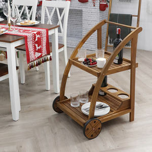 Chariot de service à roulettes avec un rangement pratique et une construction robuste pour un usage domestique quotidien - Product Image 6