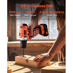 Kit Combo 2 Utensili Cordless 12V Max, Set Compatto di Trapano Elettrico e Avvitatore a Impulsi, Include Trapano da 3/8 e Avvitatore a Impulsi da 1/4 - Product Image 2