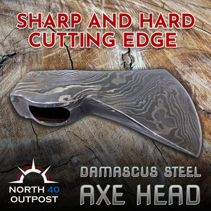 Tête de hache en acier Damas forgée à la main, tête de hache de montagne, tête de hache de chasse en acier Damas faite sur mesure pour l'extérieur - Product Image 5