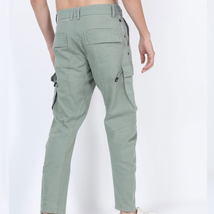 Nouveau pantalon cargo gris pour homme à 6 poches, en coton, haute couture, vêtement d'extérieur, style streetwear, pantalon cargo homme très vendu - Product Image 5