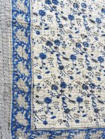 Nouvelle belle couette Kantha blanche imprimée à la main, motif palmier indien, en coton, fabriquée à la main, couvre-lit de qualité, réversible, toutes tailles