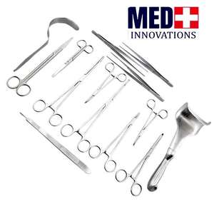C-Section Césarienne Gynécologie Instruments 21pcs Set Avec Boîte - Product Image 2