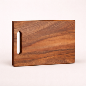 Planche à découper rectangulaire en bois d'acacia de qualité supérieure avec rainure pour les jus, épaisse, durable, compatible couteaux, idéale pour la préparation et le service - Product Image 1