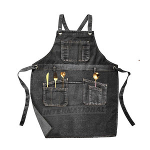 Wholesale Custom Logo Design Durable Cotton Sleeveless Chef Bar <b>Aprons</b> Adjustable Comfortable Eco-Friendly Breathable <b>Aprons</b> - Product Image 2