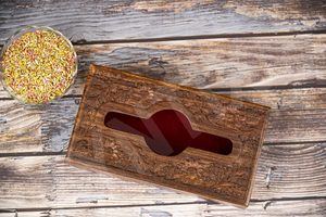 Stylish Wooden Napkin <b>Tissue</b> Box Brown Finishing <b>Paper</b> Holder Rack for Dining Table Kitchen Hotel Restaurant Cafe Home - Product Image 6