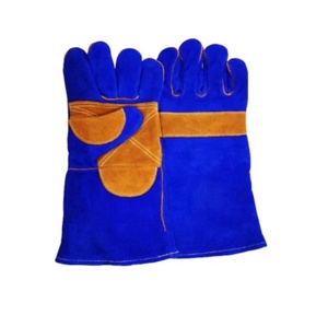 Wholesale <b>Cow</b> Split Leather Welding Gloves Fire Place Safety Industrial Construction Men Leather Work Gloves - Product Image 1