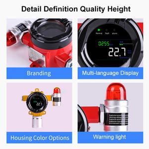 Détecteur <span class=keywords><strong>de</strong></span> <span class=keywords><strong>fuite</strong></span> <span class=keywords><strong>de</strong></span> gaz fixe intelligent industriel O3/Ozone <span class=keywords><strong>R32</strong></span> Réfrigérant RTTPP DR600 Modèle certifié ATEX Aluminium Son Lumière - Product Image 3