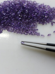 Ametista natural africana de 3x1.5MM con corte marquesa, certificada, de la mejor calidad, color púrpura intenso, piedra preciosa suelta para la fabricación de joyas. - Product Image 1