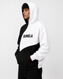 Sudadera con Capucha Dumela Color Blocking para Hombre, Oversize, de Algodón French Terry, con Bolsillo Frontal, Estilo Casual para Otoño - Product Image 4