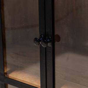Armoire industrielle en bois Vandana Vesta Ultra avec portes en métal noir, meuble de rangement moderne - Product Image 6