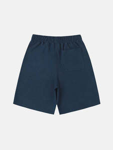 Men <b>Short</b> Sweatpants Oversized Knee <b>Shorts</b> 420g Overweight 100% Cotton Solid Mid Breathable Custom Logo Printing Washed <b>Shorts</b> - Product Image 3