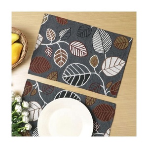 Wholesale Attractive Jacquard Embroidered Floral Table Mat Heat Insulated Pad Dinner Table Decor Rectangular Shaped Mats 35x31cm - Product Image 5
