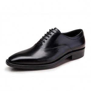 Mocasines Hechos a Mano para Hombre, de Cuero Genuino, para Oficina, Negocios, Uso Diario, Aumentan la Estatura, Calzado Informal para Exteriores, Zapatos Negros - Product Image 1