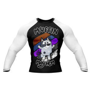 Rashguard OEM ODM Rashguard pour hommes, imprimé par sublimation, en spandex, Rashguard BJJ, Rashguard de gym, Rashguard de surf, Rashguard de plongée, Chemises de compression MMA - Product Image 1