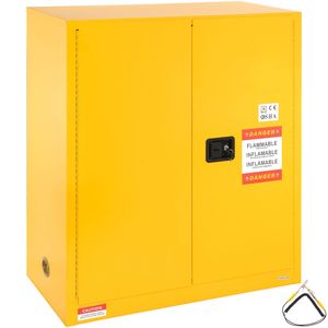 Armadio per lo stoccaggio di liquidi infiammabili in acciaio laminato a freddo da 43,1x18,1x50,1 pollici, 34 galloni, antideflagrante, per prodotti chimici - Nuovo - Product Image 1