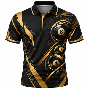 เสื้อโปโลสำหรับเล่นพูลที่ใส่สบาย เหมาะสำหรับการฝึกซ้อมและการแข่งขัน ไซส์ใหญ่ แขนสั้น แห้งเร็ว สำหรับผู้ชายและผู้หญิง ชุดสำหรับเล่นพูล - Product Image 5