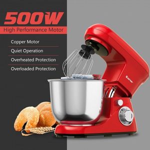 Batidora Planetaria de Acero Inoxidable de 5.3 Qt, Batidora Eléctrica de Cocina de 6 Velocidades con Gancho para Amasar y Batidor para Uso en Panadería - Product Image 3