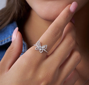 แหวนแต่งงานครบรอบสำหรับผู้หญิง ชุบทองคำขาว ประดับเพชรแล็บโกรว์ 14KT โรสโกลด์ ดีไซน์วินเทจ ได้รับการรับรองจาก IGI - Product Image 6