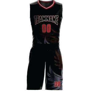 Uniformes de Baloncesto Blancos y Negros con Impresión por Sublimación, Diseño Personalizado, Conjuntos de Camisetas de Baloncesto para Hombre - Product Image 3