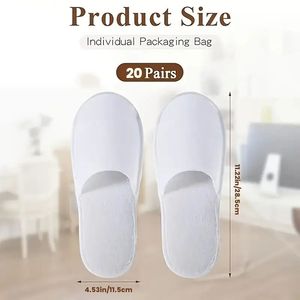 Pantofole Monouso per Hotel a Cinque Stelle, 20 Paia per Hotel, Spa, Viaggi e Famiglie con Sacchetti per Pantofole da Spa - Product Image 3