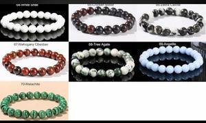 Natural Stone <b>Beaded</b> <b>Bracelets</b> Classic Agate Gemstone Jewelry Unisex Gift Fashion Charm <b>Bracelets</b> - Product Image 5