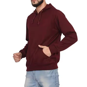 Custom <b>Men's</b> <b>Pullover</b> Hoodies 100% Cotton Fleece Fabric Anti-Wrinkle Pocket Design Winter Wear OEM Service - Product Image 2