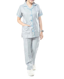 Ventes en gros de blouses médicales unisexes pour hôpitaux, infirmières, manches courtes, tissu jersey, matière spandex, ensembles de blouses - Product Image 1