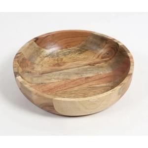 Bol à salade en bois écologique, élégant, grand et rond, pour mariage, fête, événements, vaisselle de table. - Product Image 1