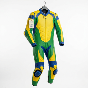 Traje de Motocicleta de Cuero Personalizado Premium, Diseño y Logotipo Personalizados, Cuero Vacuno Genuino - Product Image 6