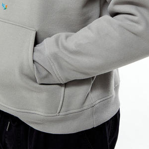 Sweat à capuche surdimensionné en molleton épais 100 % coton, doublé, sans cordon, avec logo personnalisé - Product Image 2