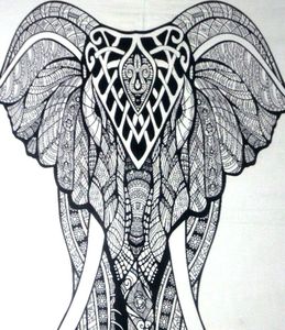 Wall Hanging Tapestry Poster Small Cotton Animal Print <b>Stand</b> Elephant Beautiful <b>Door</b> Decor Multiple Colors By Indian Consigners - Product Image 1