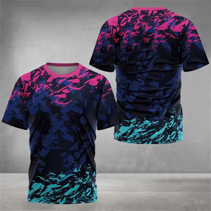 เสื้อยืดกีฬาฤดูร้อนปี 2026 สำหรับผู้ชาย แฟชั่นทันสมัย สตรีทแวร์ พิมพ์ลาย 3 มิติ เสื้อยืดฟิตเนส ทรงหลวม ยืดหยุ่น สวมใส่สบาย - Product Image 4
