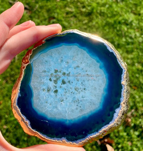 Custom Polished <b>Agate</b> <b>Coasters</b> Handcrafted Unique Geode Slice Home Decor Eco-Friendly Antique Imitation Natural Art Collectible - Product Image 3