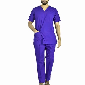 Premium Quality V Neck <b>Scrub</b> <b>Sets</b> for Men Custom Made Comfortable Nurse Hospital Uniforms Short Sleeve Professional Wear - Product Image 1