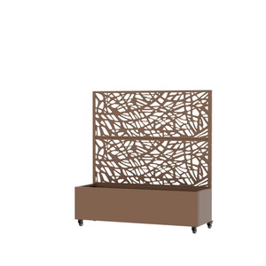 Macetero Moderno de Metal Negro con Diseño de Patrón Irregular para Plantas de Jardín, Estilo Minimalista, Acabado con Recubrimiento en Polvo - Product Image 4