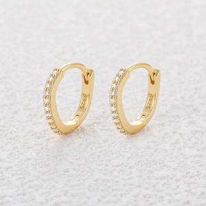 Best Quality Luxury Gold VVS1 Moissanite Wedding Earrings 925 Sterling Silver Brilliant Cut Bridal Jewelry for <b>Women</b> for Sale - Product Image 1