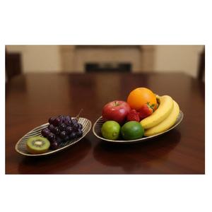 Platos de Aluminio de Forma Ovalada con Acabado de Latón Antiguo, Vajilla Tradicional Multiusos - Product Image 3