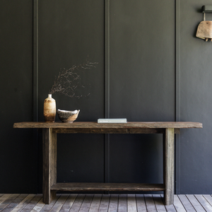 Mesa Consola de Madera Natural Reciclada, Mesa de Entrada Rústica Hecha a Mano, Muebles para el Hogar Estilo Granja - Product Image 3