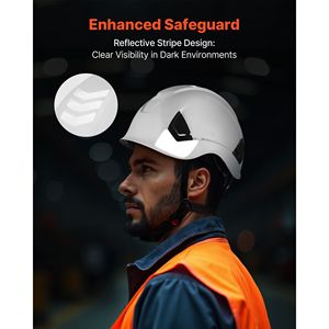 Casco di Sicurezza Certificato EN397 in ABS Ventilato con Sospensione a 6 Punti Regolabile per Sicurezza in Cantiere - Product Image 5