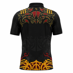 Camiseta Deportiva Polo Personalizada con Sublimación para Hombre, Secado Rápido, Transpirable, Diseño Tribal, Jersey de Golf, Tenis, Ropa Deportiva - Product Image 2