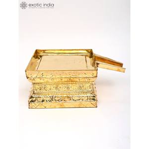 Abhishek Patra de latón hecho a mano de 16 pulgadas con atractivo artículo ritual tallado para decoración del hogar, regalos y Templo - Product Image 4