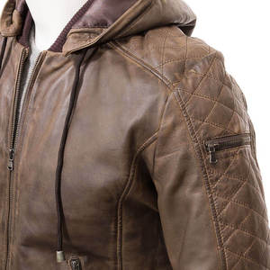 Veste en cuir pour homme style streetwear OEM – Qualité supérieure, prix imbattable, veste d'hiver unie et tendance - Product Image 4