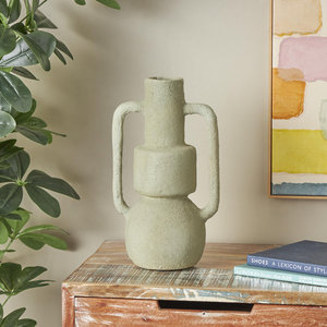 Vase décoratif texturé abstrait de DreamCraft avec poignées carrées Bouteilles élégantes pour la décoration de la maison ou du bureau Vietnam - Product Image 2