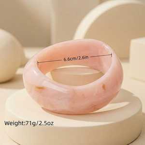 Pulseras de Resina Rosa, Forma Redonda, Joyería de Moda, Suministros para Manualidades, Diseño Artístico - Product Image 3