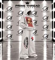 Ensemble de survêtement à capuche délavé et vieilli, pull oversize, pantalon de survêtement ample à jambes larges, avec strass – Nouvelle collection très prisée